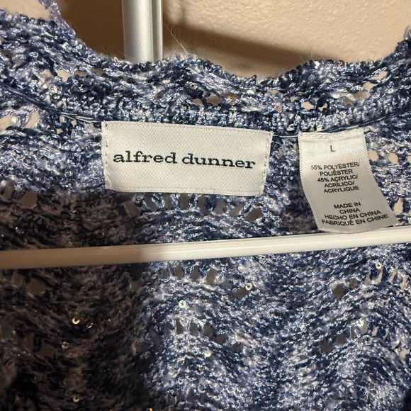 Alfred Dunner Marled Blue Cardigan - Picture 2 of 4